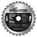 Tarcza TCT do cięcia drewna Evolution 180 mm 30T