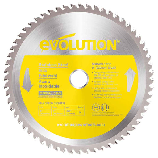 Tarcza TCT do cięcia stali INOX Evolution 230 mm 60T