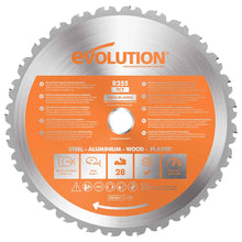 Tarcza TCT wielomateriałowa Evolution 255 mm 28T