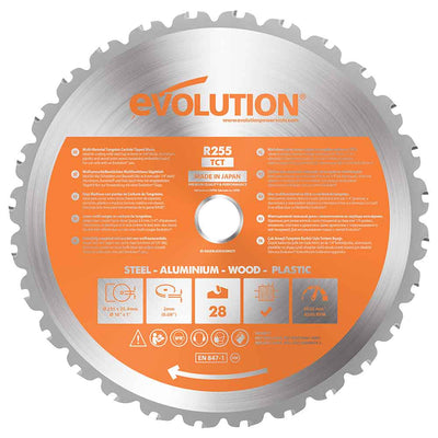 Tarcza TCT wielomateriałowa Evolution 255 mm 28T