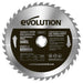 Tarcza TCT do cięcia drewna Evolution 255 mm 40T
