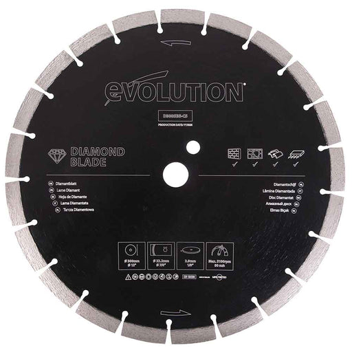 Tarcza diamentowa Evolution 300 mm, segmentowa krawędź, do betonu, kamienia, cegły