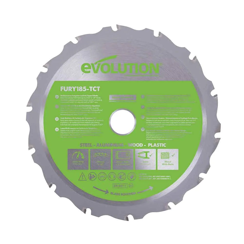 Piła widiowa TCT wielozadaniowa Evolution FURY 185mm / 16z