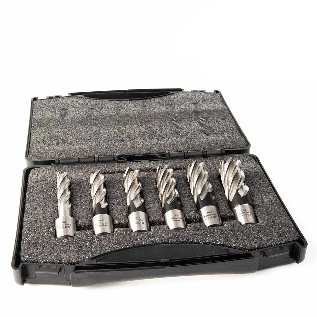 Zestaw 6 rdzeni 12mm 14mm 16mm 18mm 20mm 22mm, długość 50mm + kołki centrujące Evolution