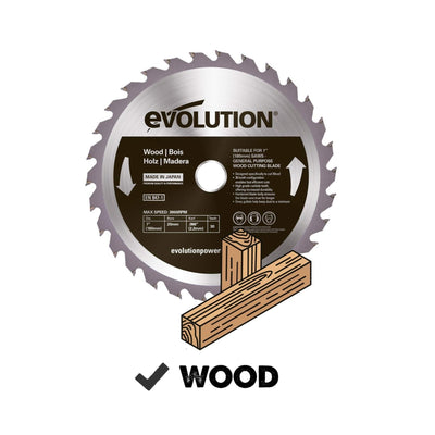 Tarcza TCT do cięcia drewna Evolution 255 mm 40T