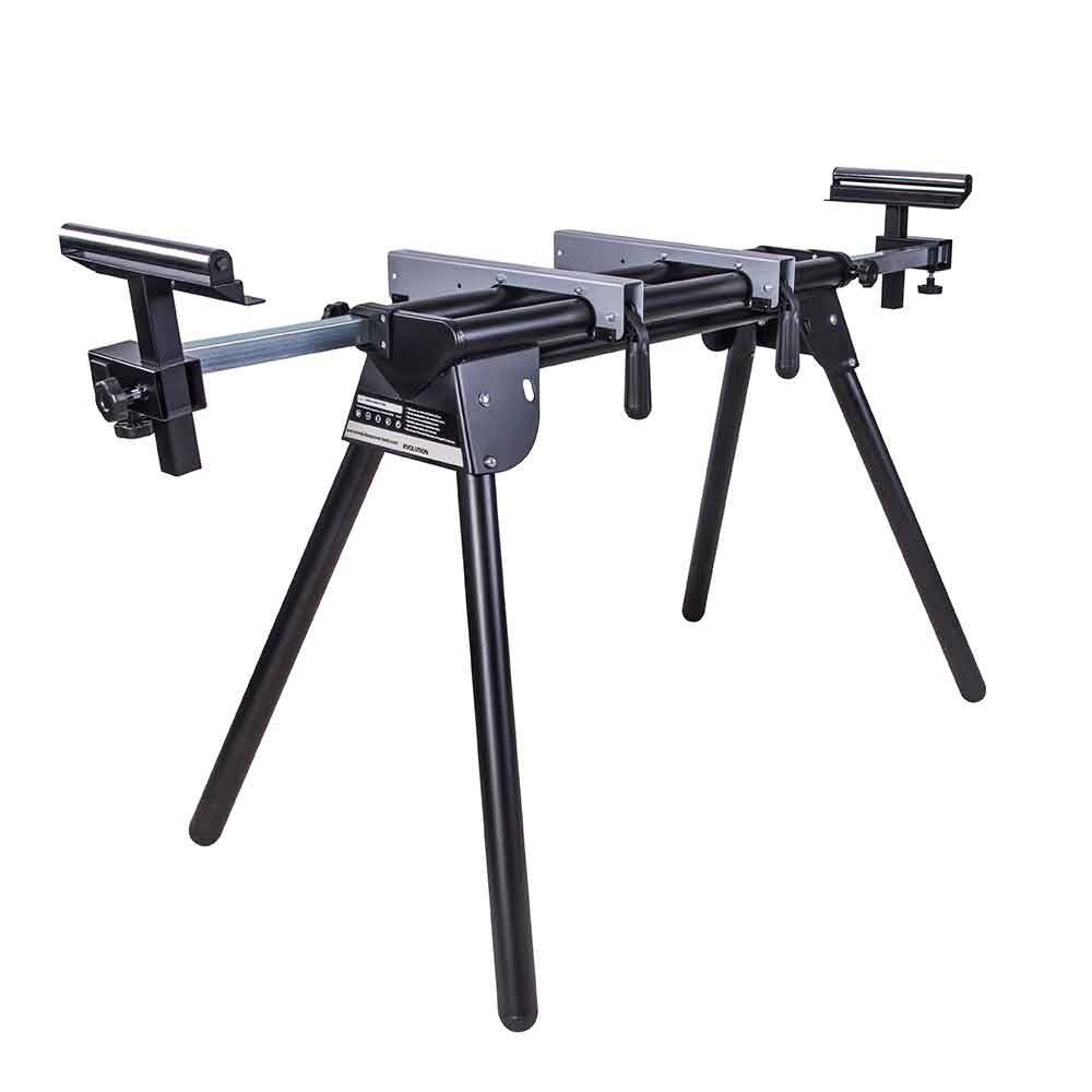 Piła ukośnica Evolution F255SMS 255 mm z wielomateriałową tarczą TCT + stojak