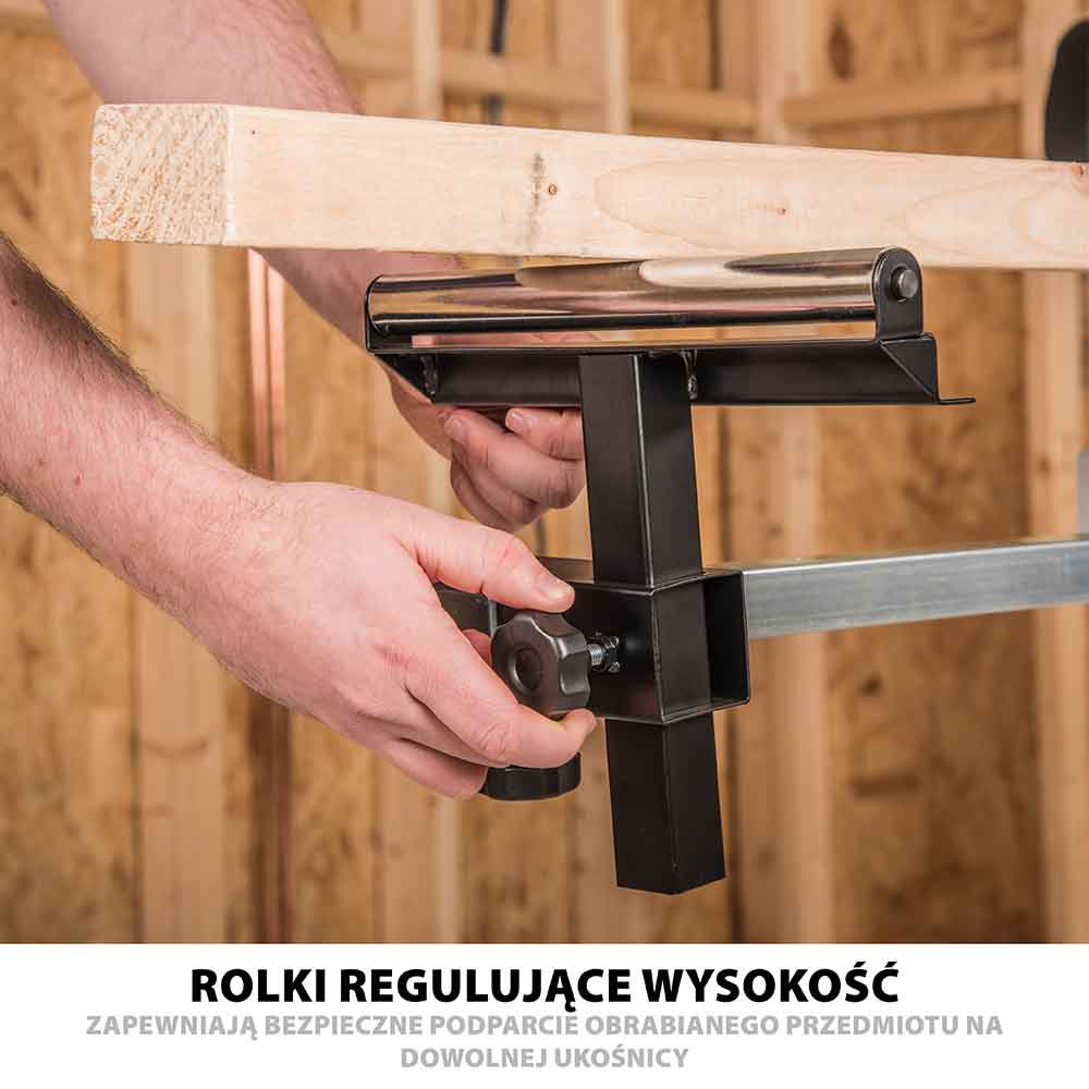 Piła ukośnica Evolution R210SMS-300+ 210mm z wielomateriałową tarczą TCT + stojak