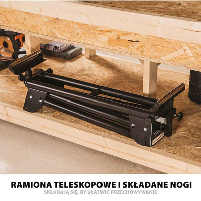 Piła ukośnica Evolution R210SMS-300+ 210mm z wielomateriałową tarczą TCT + stojak