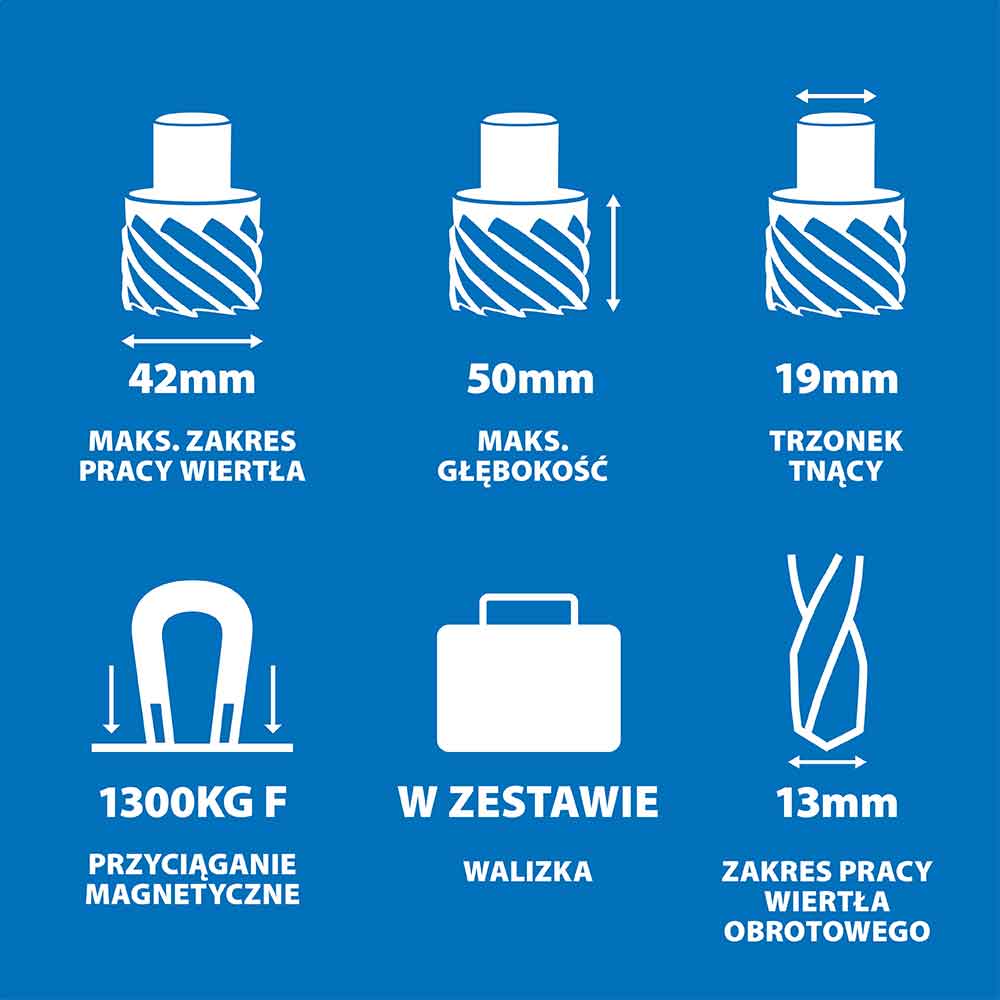 Wiertarka magnetyczna 42mm Evolution EVOMAG42