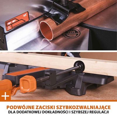 Piła ukośnica Evolution R255SMS+ 255 mm z wielomateriałową tarczą TCT