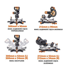 Piła ukośnica Evolution R255SMS-DB+ 255 mm z wielomateriałową tarczą TCT + stojak