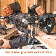 Piła ukośnica Evolution R255SMS-DB+ 255 mm z wielomateriałową tarczą TCT + stojak XL