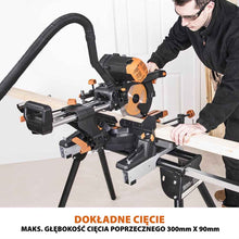 Piła ukośnica Evolution R255SMS-DB+ 255 mm z wielomateriałową tarczą TCT