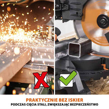 Piła ukośnica Evolution R255SMS-DB+ 255 mm z wielomateriałową tarczą TCT + stojak XL