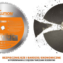 Piła tarczowa Evolution R355CPS 355 mm + tarczą wielomateriałową + tarcza drewniana