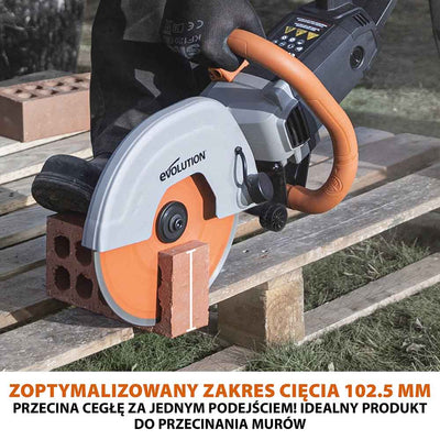 Elektryczna przecinarka tarczowa do betonu Evolution R255DCT 255 mm z tarczą diamentową