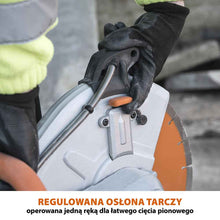 Elektryczna przecinarka tarczowa do betonu R300DCT+ z ręczną pompą wody