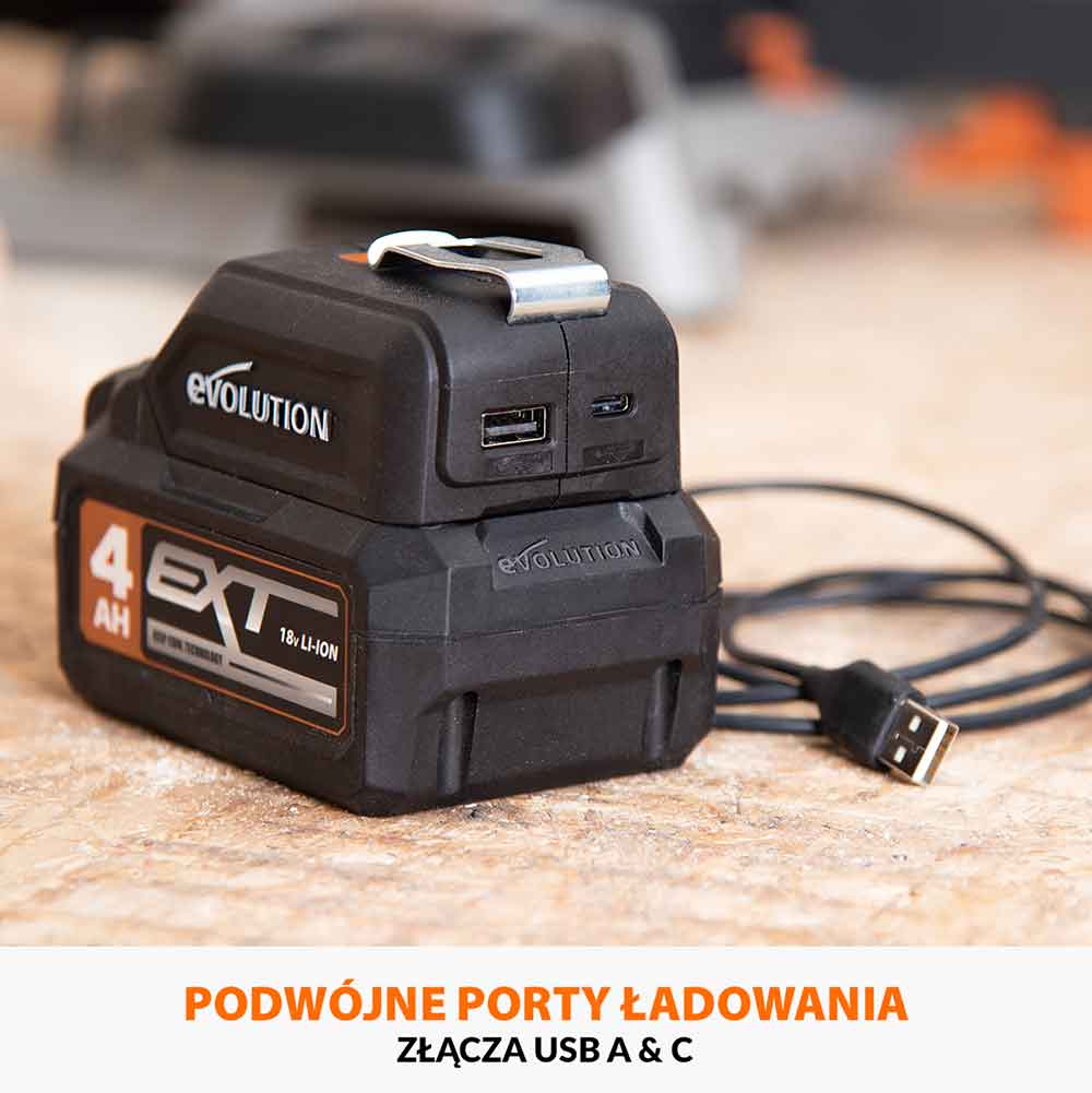Bezprzewodowa ładowarka USB i lampka LED Evolution EXT