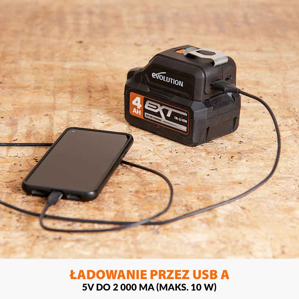 Bezprzewodowa ładowarka USB i lampka LED Evolution EXT