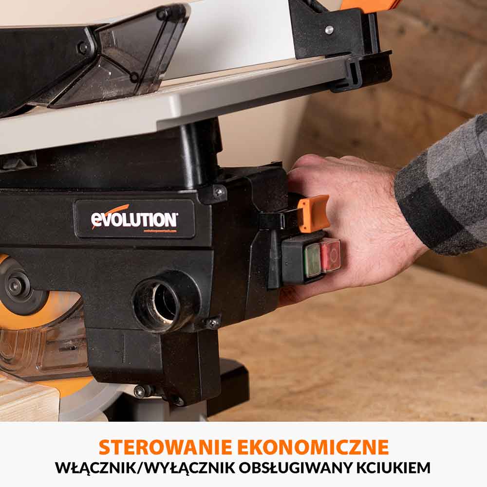 Piła ukośnica/stołowa Evolution R210MTS-G2 210 mm z wielomateriałową tarczą TCT