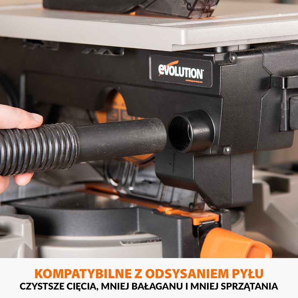Piła ukośnica/stołowa Evolution R210MTS-G2 210 mm z wielomateriałową tarczą TCT
