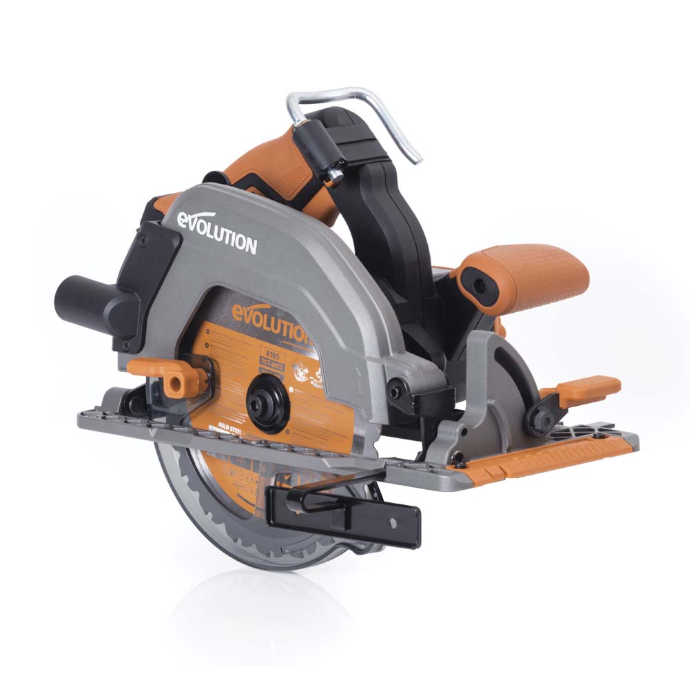 Akumulatorowa piła tarczowa Evolution R185CCS-Li 185 mm 18V Li-Ion EXT z wielomateriałową tarczą TCT