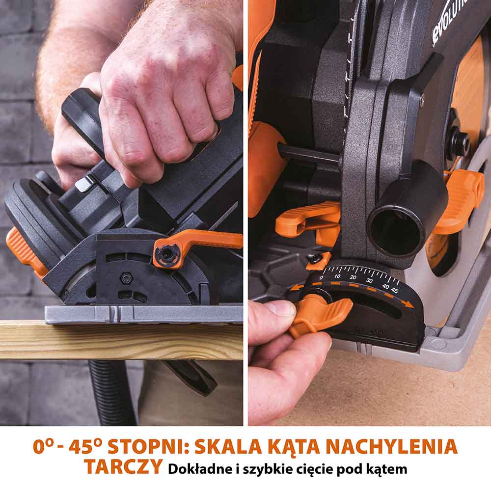 Piła tarczowa Evolution R185CCSX+ 185 mm z wielomateriałową tarczą TCT