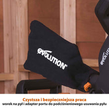 Piła ukośnica Evolution R185SMS+ 185 mm z wielomateriałową tarczą TCT + stojak