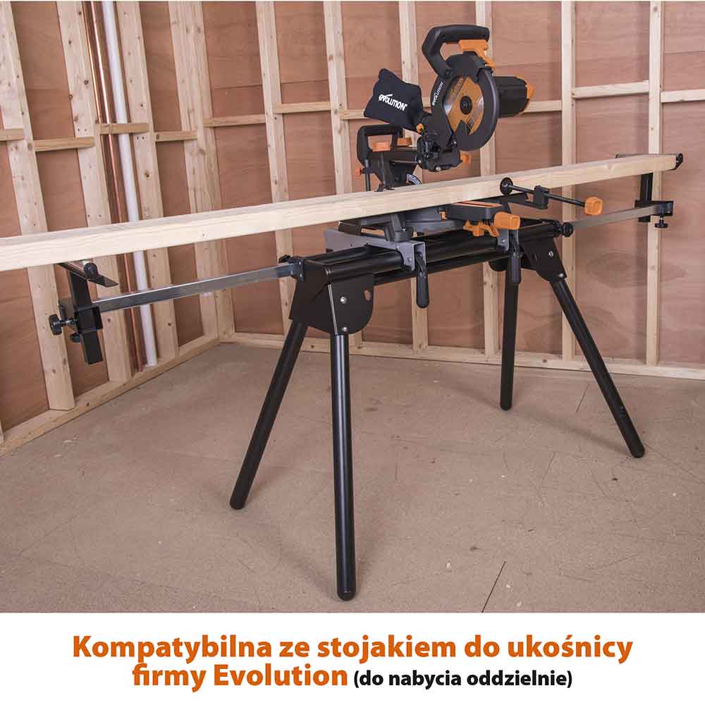 Piła ukośnica Evolution R210SMS+ 210 mm z wielomateriałową tarczą TCT