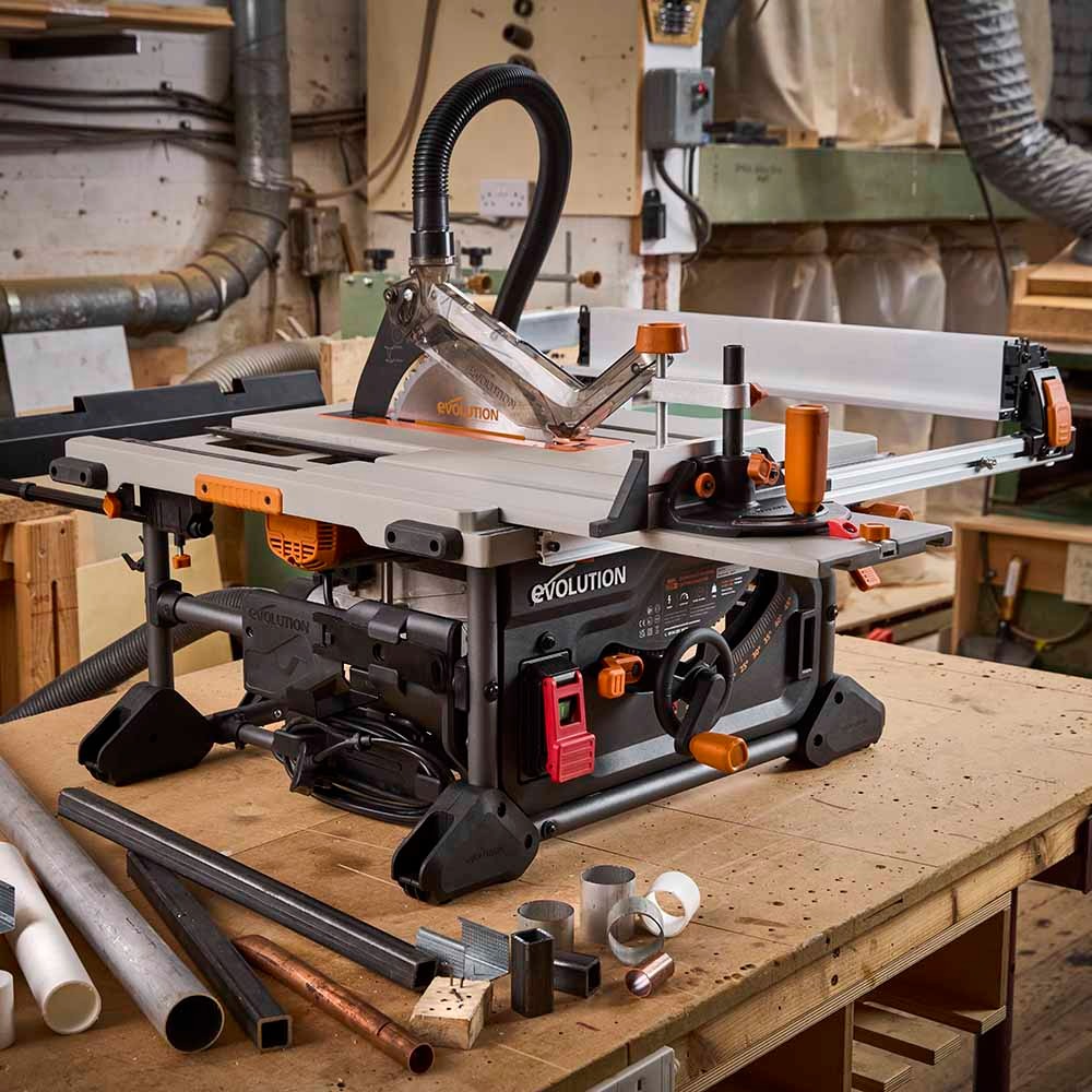 Piła Stołowa Evolution R255TBL+ 255 mm z tarczą do cięcia wielu materiałów