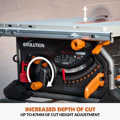 Piła Stołowa Evolution R255TBL 255 mm z tarczą do cięcia wielu materiałów