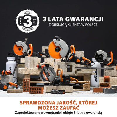 Elektryczna przecinarka tarczowa do betonu Evolution R350DCT 350 mm z tarczą diamentową