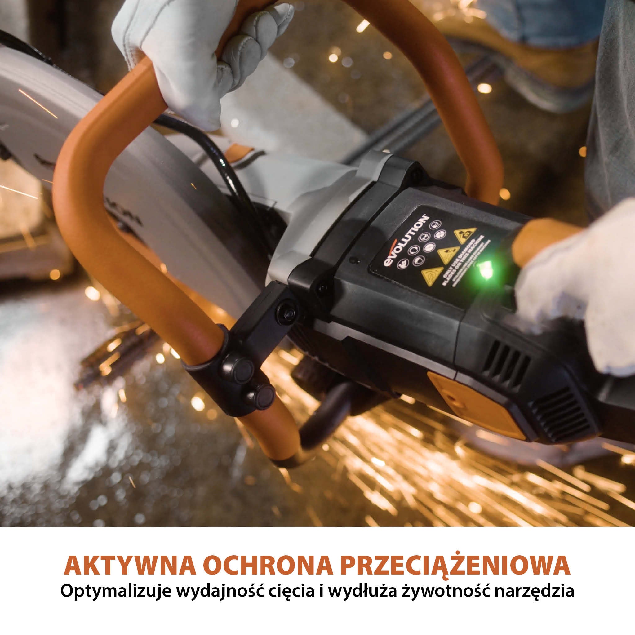 Elektryczna przecinarka tarczowa do betonu Evolution R350DCT 350 mm z tarczą diamentową