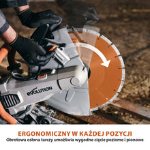 Elektryczna przecinarka tarczowa do betonu Evolution R350DCT 350 mm z tarczą diamentową