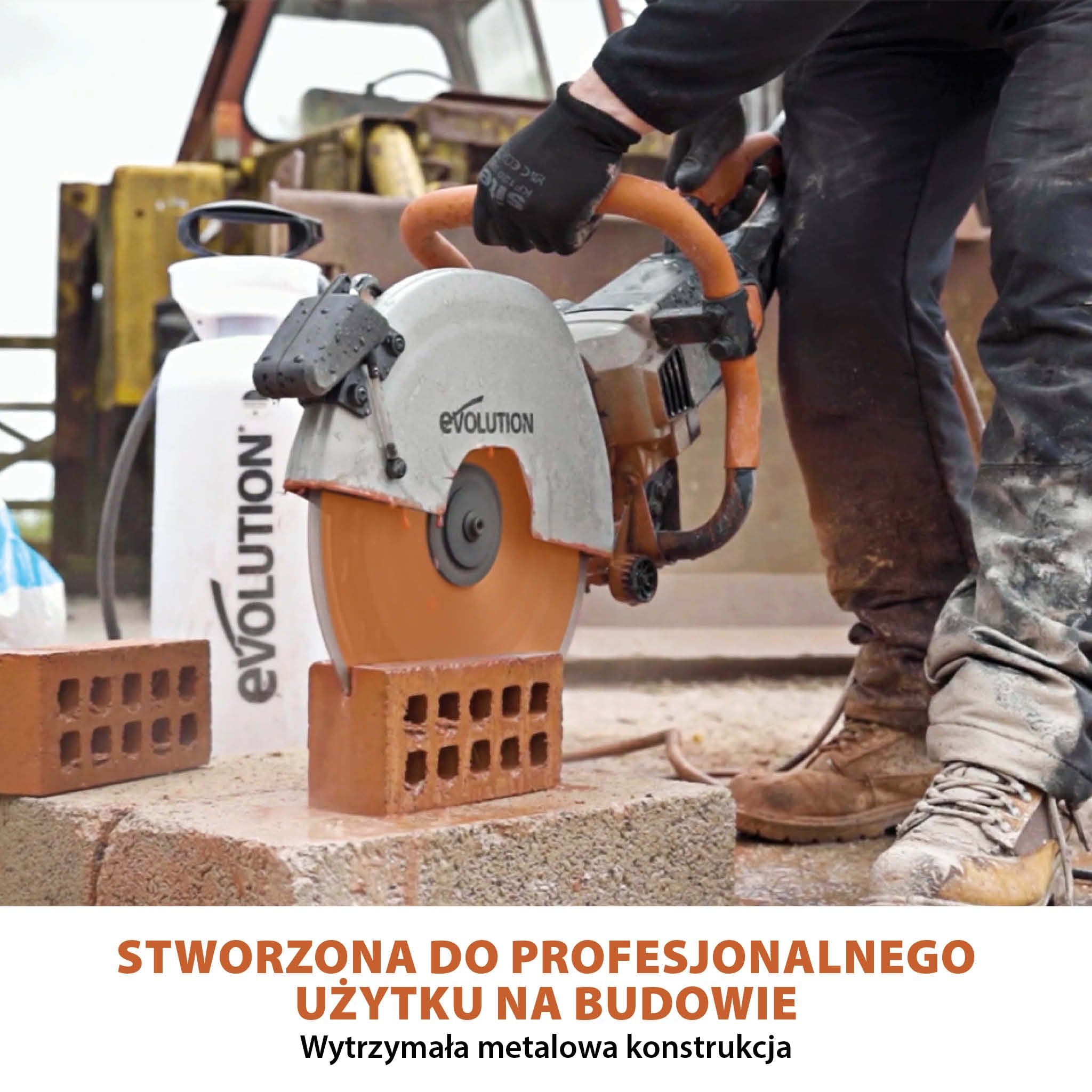 Elektryczna przecinarka tarczowa do betonu Evolution R350DCT 350 mm z tarczą diamentową