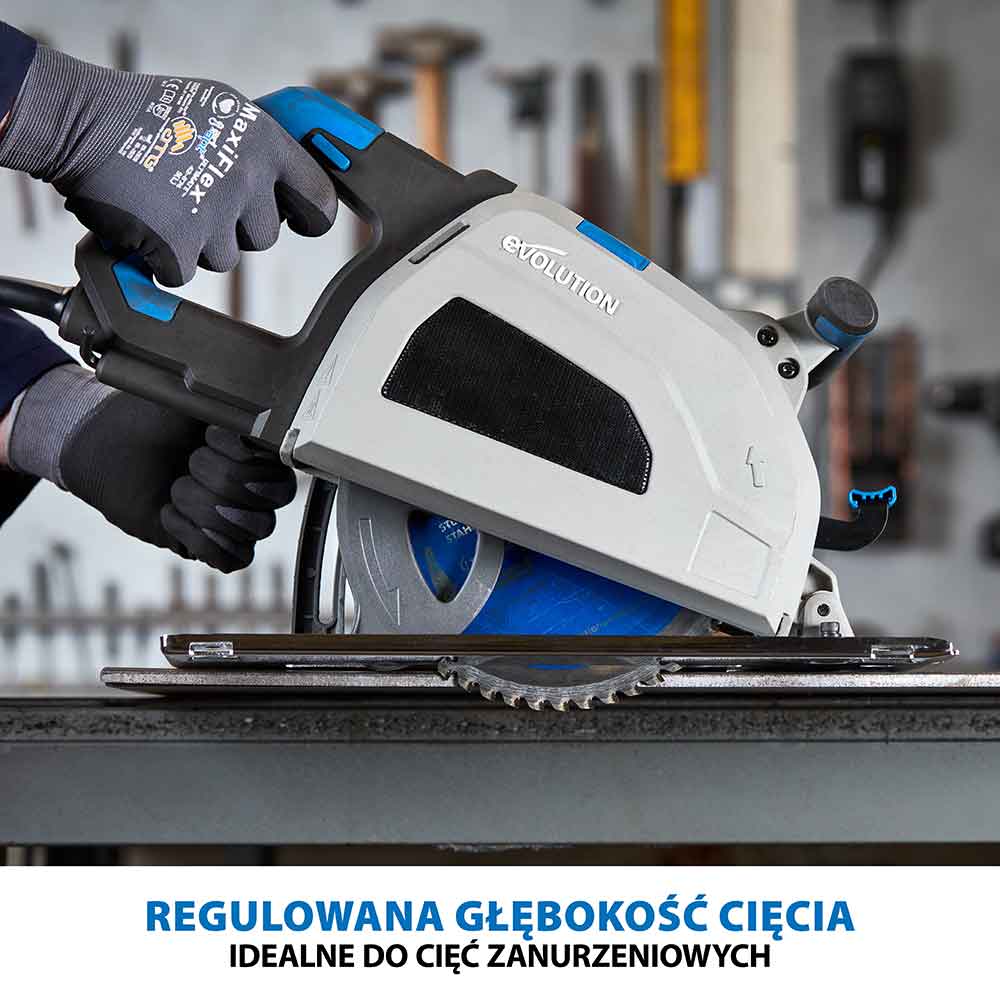 Piła tarczowa Evolution S210CCS 210mm + Szyna prowadząca ST1400-G2 1,4 m (700 mm x 2)
