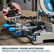 Przecinarka ukosowa do metalu Evolution S355MCS-G2 z tarczą EVOMAX Cermet Long-Life 80T 355 mm, inteligentną technologią silnika oraz prowadnicą Shadowline