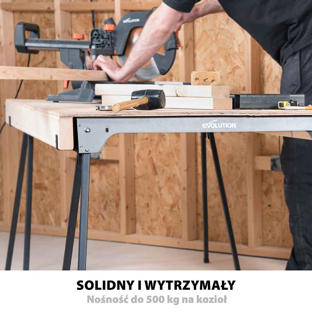 Kozioł metalowy Evolution ze składanymi nogami (2 szt.)