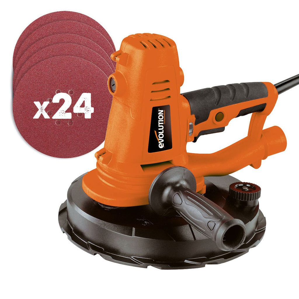 Ręczna Szlifierka do Ścian Evolution 225mm z Wbudowanym Systemem Odciągu Pyłu 1050W