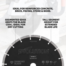 Tarcza diamentowa Evolution 300 mm, segmentowa krawędź, do betonu, kamienia, cegły