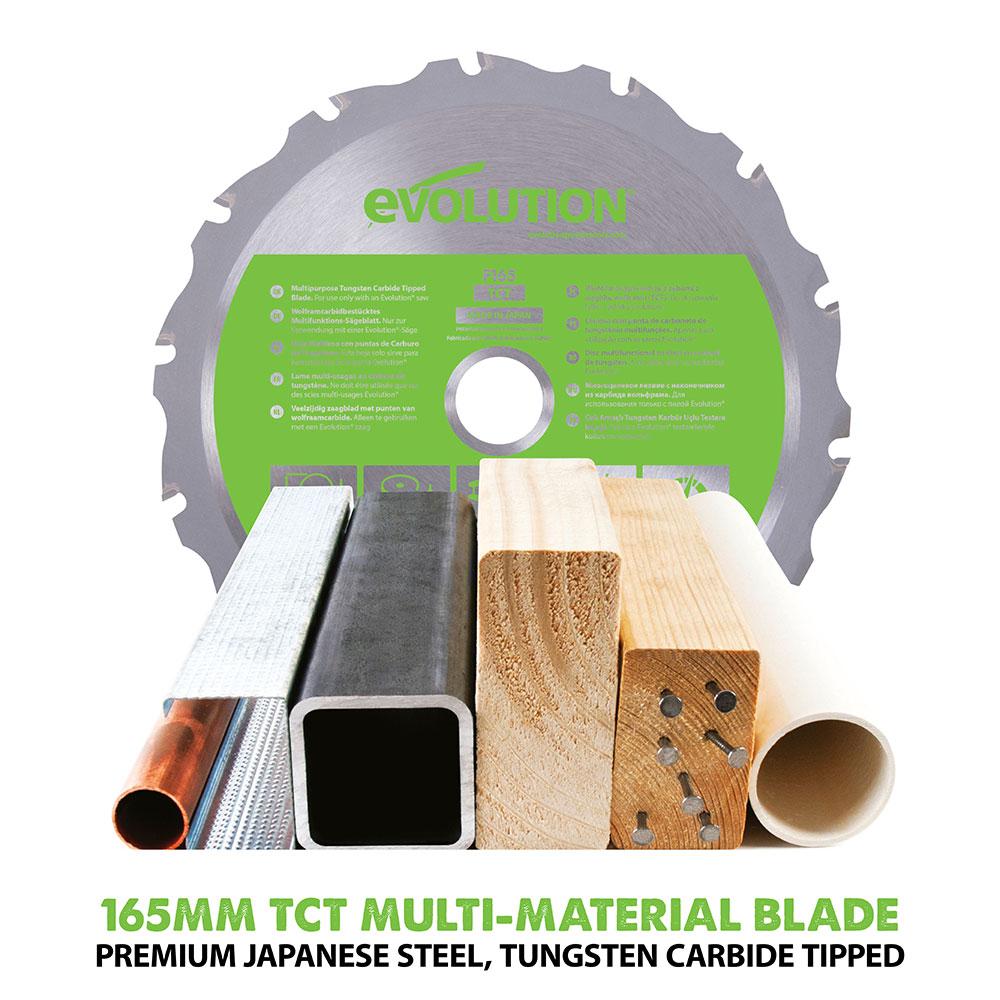 Piła tarczowa Evolution F165CCSL 165mm z wielomateriałową tarczą TCT
