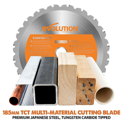 Piła tarczowa Evolution R185CCS 185 mm z wielomateriałową tarczą TCT