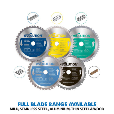 Piła tarczowa Evolution S185CCSL 185 mm z tarczą do cięcia metalu