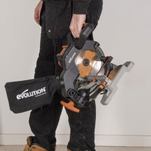 Akumulatorowa piła ukośnica Evolution R185CMS-Li 18V EXT Li-Ion 185 mm z wielomateriałową tarczą TCT